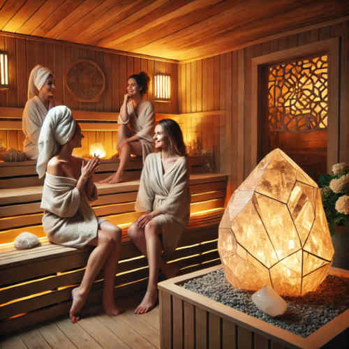 Frauen in einer Edelsteinsauna