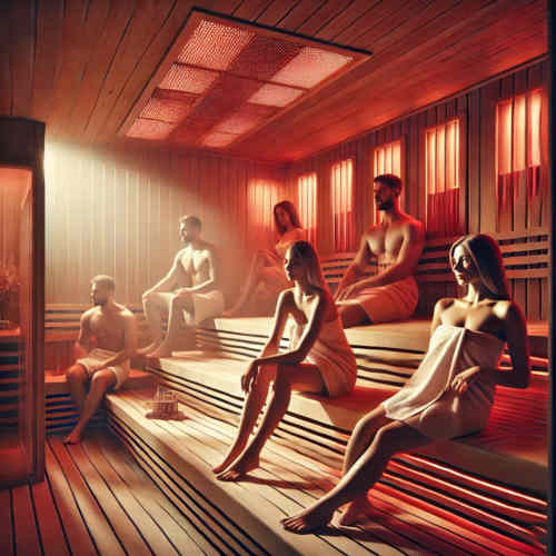 Menschen beim Saunieren in der Infrarotsauna